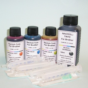 Kit Recarga / Tintas Tinteiros Brother CL980 - CL1100