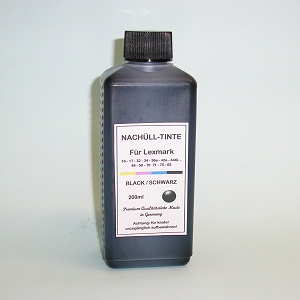 200 ml Tinta Preta para Lexmark