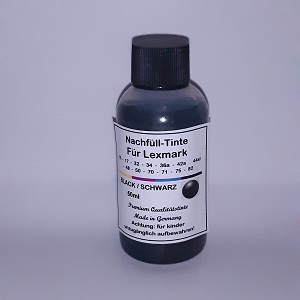 50 ml Tinta Preta para Lexmark